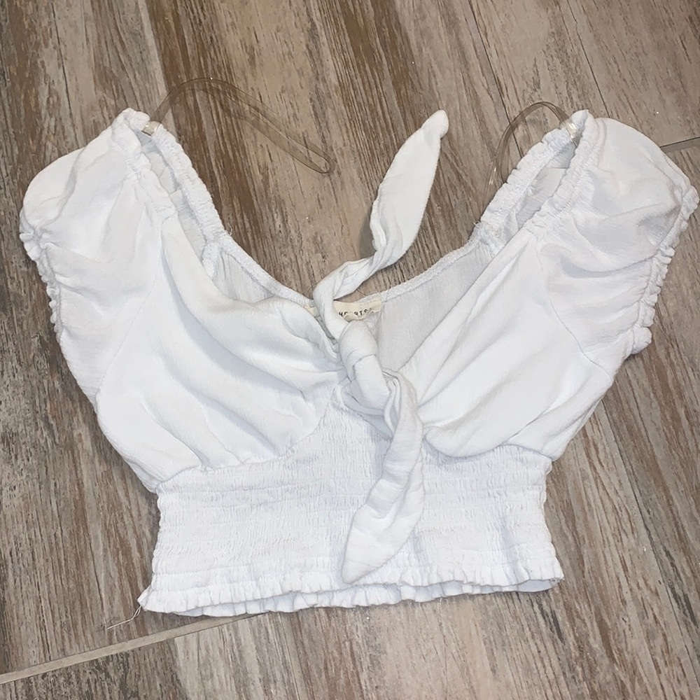 PacSun / LA hearts white crop top